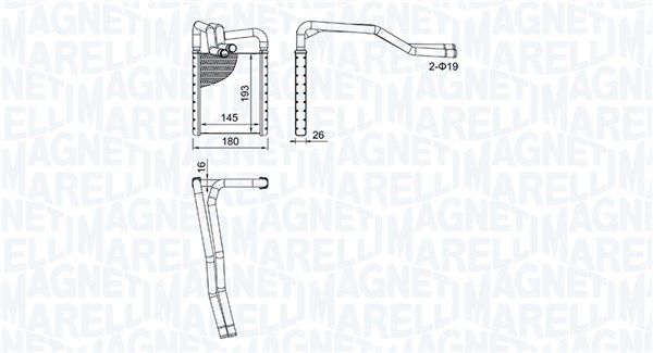 MAGNETI MARELLI 350218508000 Heat Exchanger, interior heating