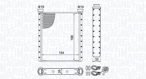 MAGNETI MARELLI 350218509000 Heat Exchanger, interior heating