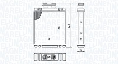 Heat Exchanger, interior heating MAGNETI MARELLI 350218517000