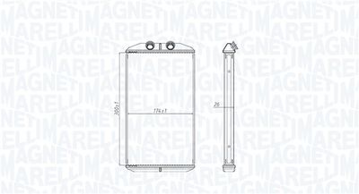 Heat Exchanger, interior heating MAGNETI MARELLI 350218522000