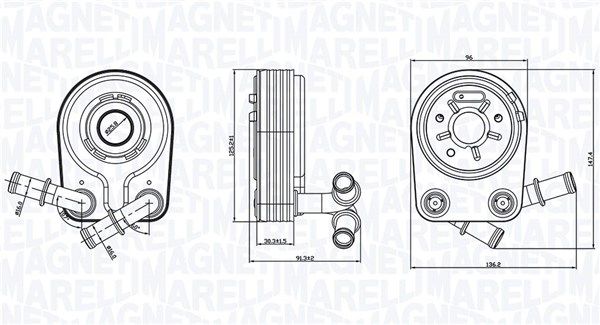 MAGNETI MARELLI 350300000100 Oil Cooler, engine oil