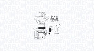 Oil Cooler, engine oil MAGNETI MARELLI 350300000400