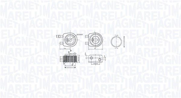 MAGNETI MARELLI 350300001900 Oil Cooler, engine oil