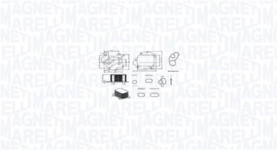 Oil Cooler, engine oil MAGNETI MARELLI 350300002700