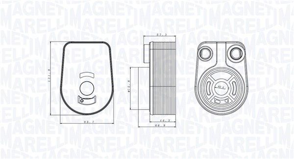 MAGNETI MARELLI 350300002800 Oil Cooler, engine oil