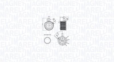 Oil Cooler, engine oil MAGNETI MARELLI 350300002900