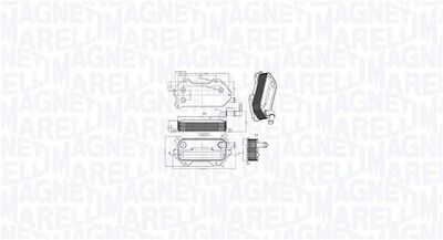 Oil Cooler, engine oil MAGNETI MARELLI 350300003000
