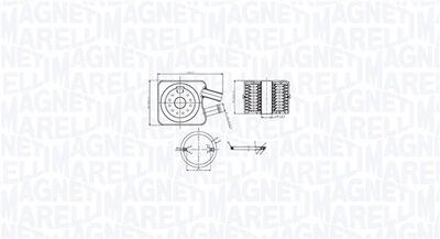 Oil Cooler, engine oil MAGNETI MARELLI 350300003200