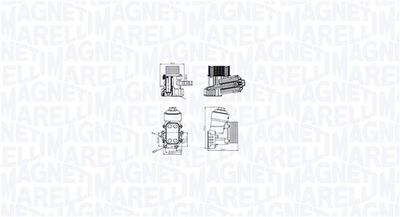 Oil Cooler, engine oil MAGNETI MARELLI 350300003400