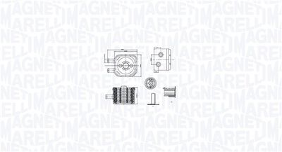 Oil Cooler, engine oil MAGNETI MARELLI 350300003500