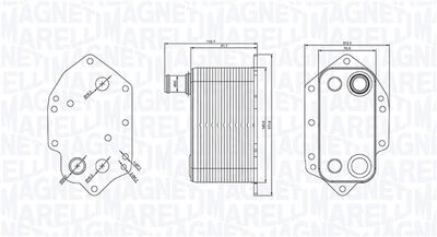Oil Cooler, engine oil MAGNETI MARELLI 350300004000