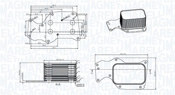 MAGNETI MARELLI 350300004400 Oil Cooler, engine oil