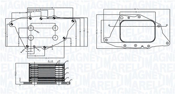 MAGNETI MARELLI 350300004900 Oil Cooler, engine oil