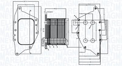 Oil Cooler, engine oil MAGNETI MARELLI 350300005000