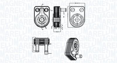 Oil Cooler, engine oil MAGNETI MARELLI 350300005500