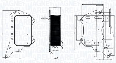 Oil Cooler, engine oil MAGNETI MARELLI 350300005900