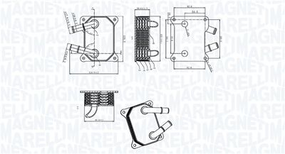 Oil Cooler, engine oil MAGNETI MARELLI 350300006200