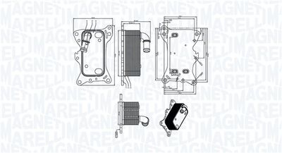 Oil Cooler, engine oil MAGNETI MARELLI 350300006300