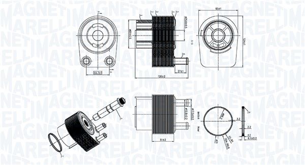MAGNETI MARELLI 350300006400 Oil Cooler, engine oil