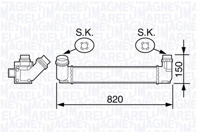 Charge Air Cooler MAGNETI MARELLI 351319203590