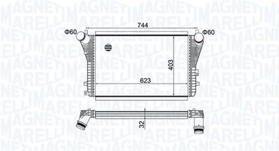 Charge Air Cooler MAGNETI MARELLI 351319204050