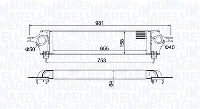 Charge Air Cooler MAGNETI MARELLI 351319204390
