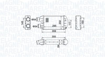 Charge Air Cooler MAGNETI MARELLI 351319204510