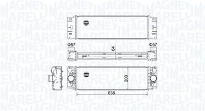 Charge Air Cooler MAGNETI MARELLI 351319204760