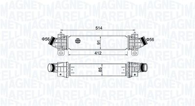 Charge Air Cooler MAGNETI MARELLI 351319204970