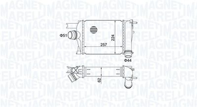 Charge Air Cooler MAGNETI MARELLI 351319205170