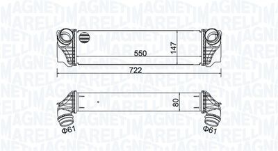 Charge Air Cooler MAGNETI MARELLI 351319205570