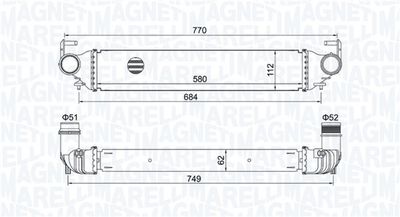 Charge Air Cooler MAGNETI MARELLI 351319205620