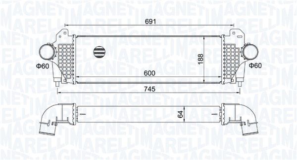 MAGNETI MARELLI 351319205740 Charge Air Cooler