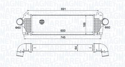 Charge Air Cooler MAGNETI MARELLI 351319205740