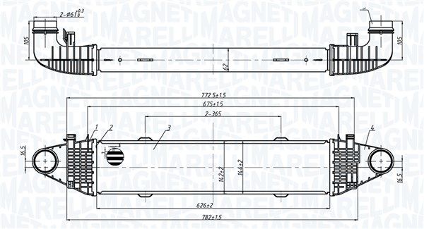MAGNETI MARELLI 351319206250 Charge Air Cooler