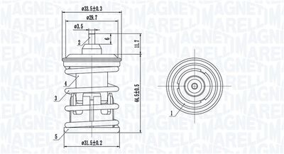 Thermostat, coolant MAGNETI MARELLI 352317005090