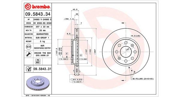 MAGNETI MARELLI 360406024300 Brake Disc