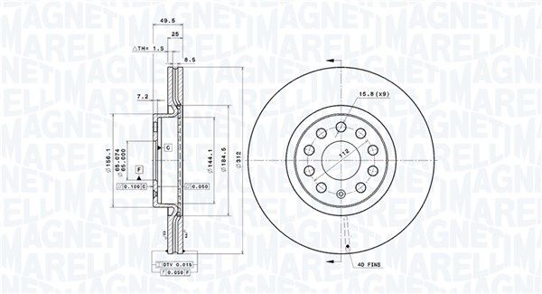 MAGNETI MARELLI 360406050601 Brake Disc