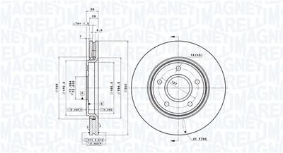 Brake Disc MAGNETI MARELLI 360406119601