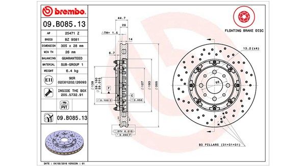 MAGNETI MARELLI 360406129603 Brake Disc