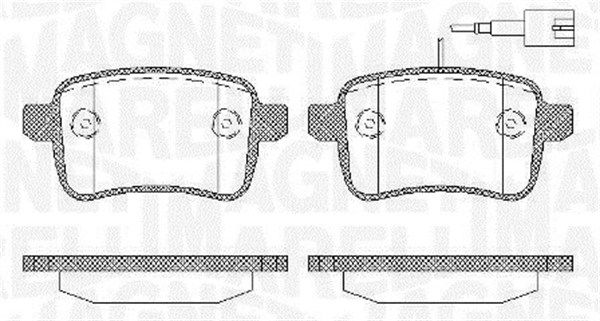 MAGNETI MARELLI 363916060129 Brake Pad Set, disc brake