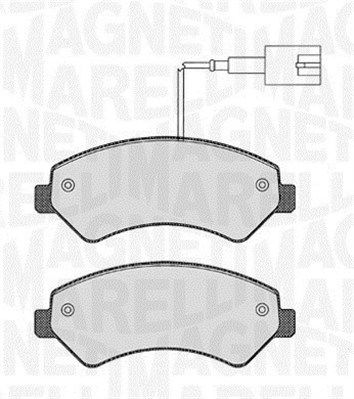 Brake Pad Set, disc brake MAGNETI MARELLI 363916060190