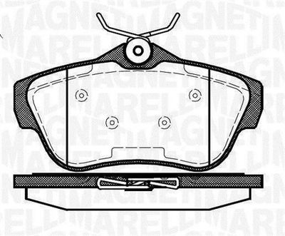 Brake Pad Set, disc brake MAGNETI MARELLI 363916060194