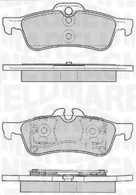 Brake Pad Set, disc brake MAGNETI MARELLI 363916060331