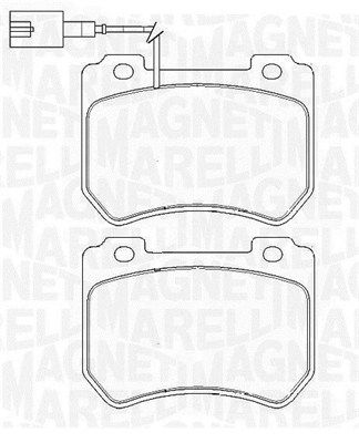 Brake Pad Set, disc brake MAGNETI MARELLI 363916060423