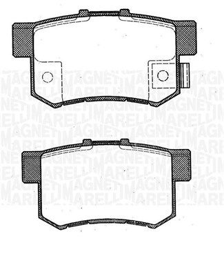 Brake Pad Set, disc brake MAGNETI MARELLI 363916060461