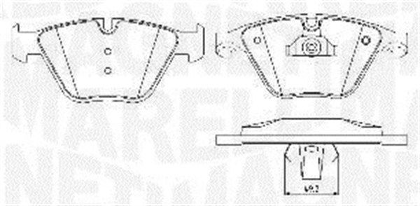 MAGNETI MARELLI 363916060582 Brake Pad Set, disc brake