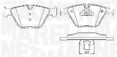 Brake Pad Set, disc brake MAGNETI MARELLI 363916060582