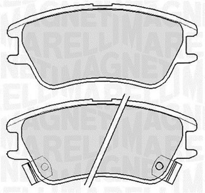 Brake Pad Set, disc brake MAGNETI MARELLI 363916060655