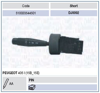 Steering Column Switch MAGNETI MARELLI 510033544501